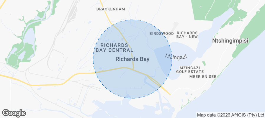 Richards Bay Airbnb map